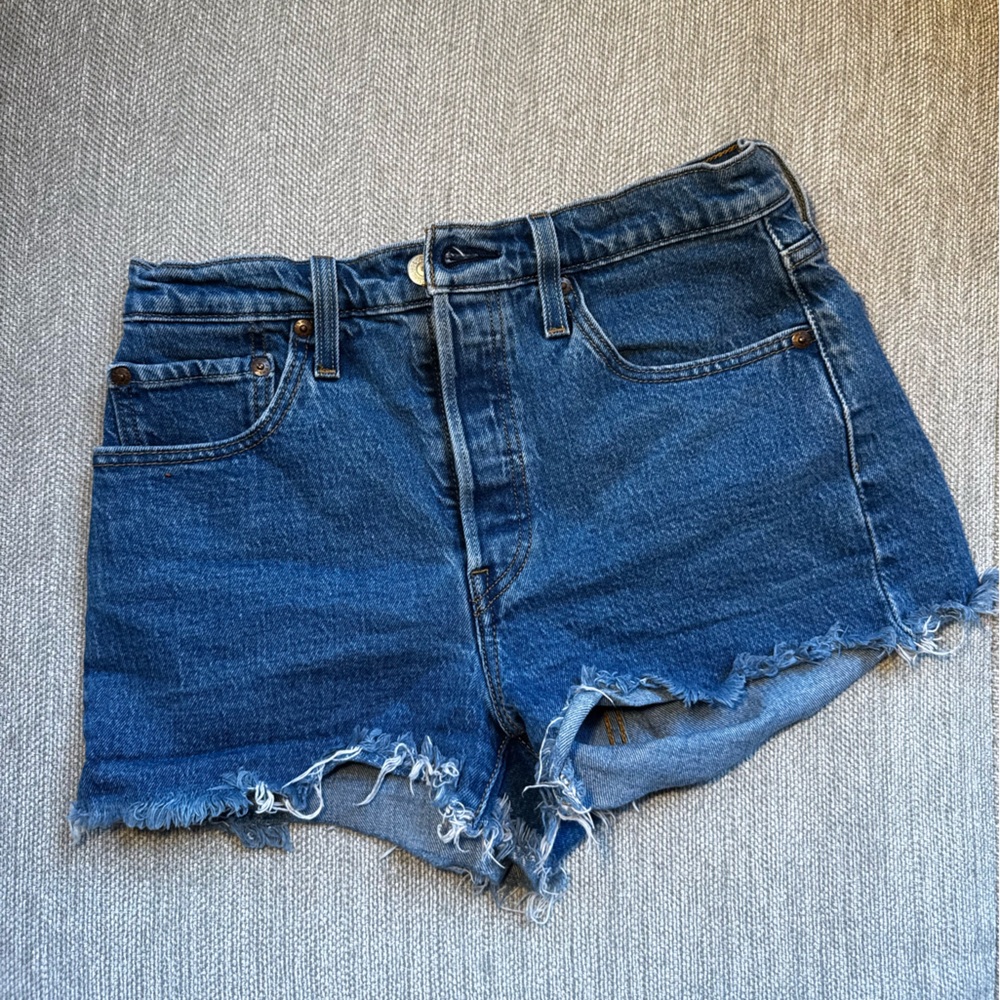 Levis 501 Denim Blue Women's Shorts